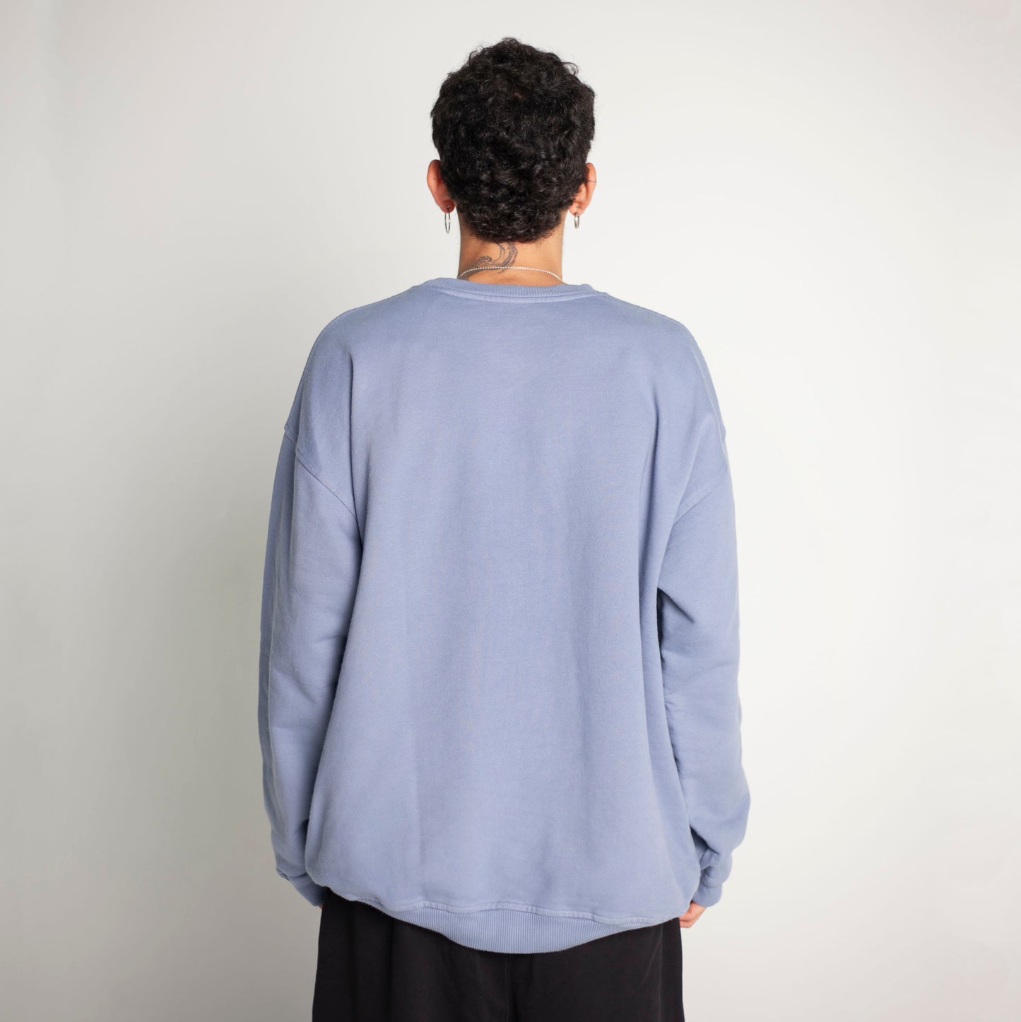 Buzo Crewneck Azul Tela Alto Gramaje 400G