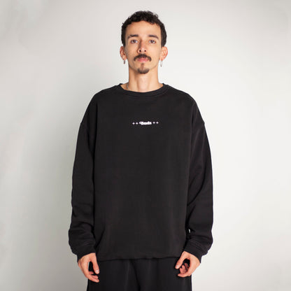 Buzo Crewneck Negro Tela Alto Gramaje 400G