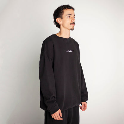 Buzo Crewneck Negro Tela Alto Gramaje 400G