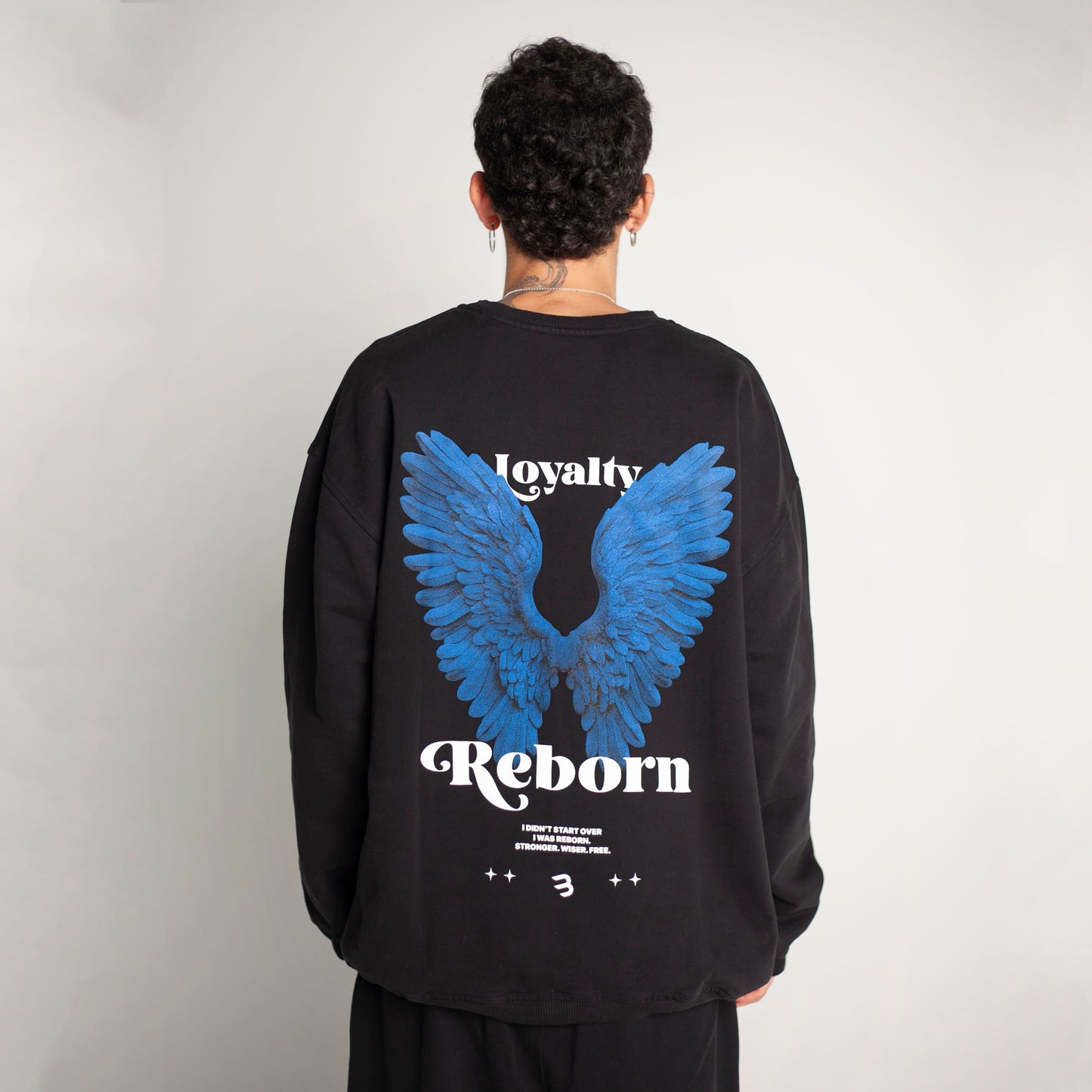 Buzo Crewneck Negro Tela Alto Gramaje 400G