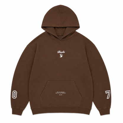 Buzo Hoodie Chocolate Tela Alto Gramaje 400G