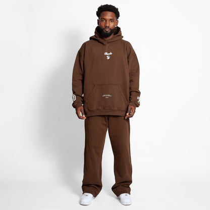 Buzo Hoodie Chocolate Tela Alto Gramaje 400G