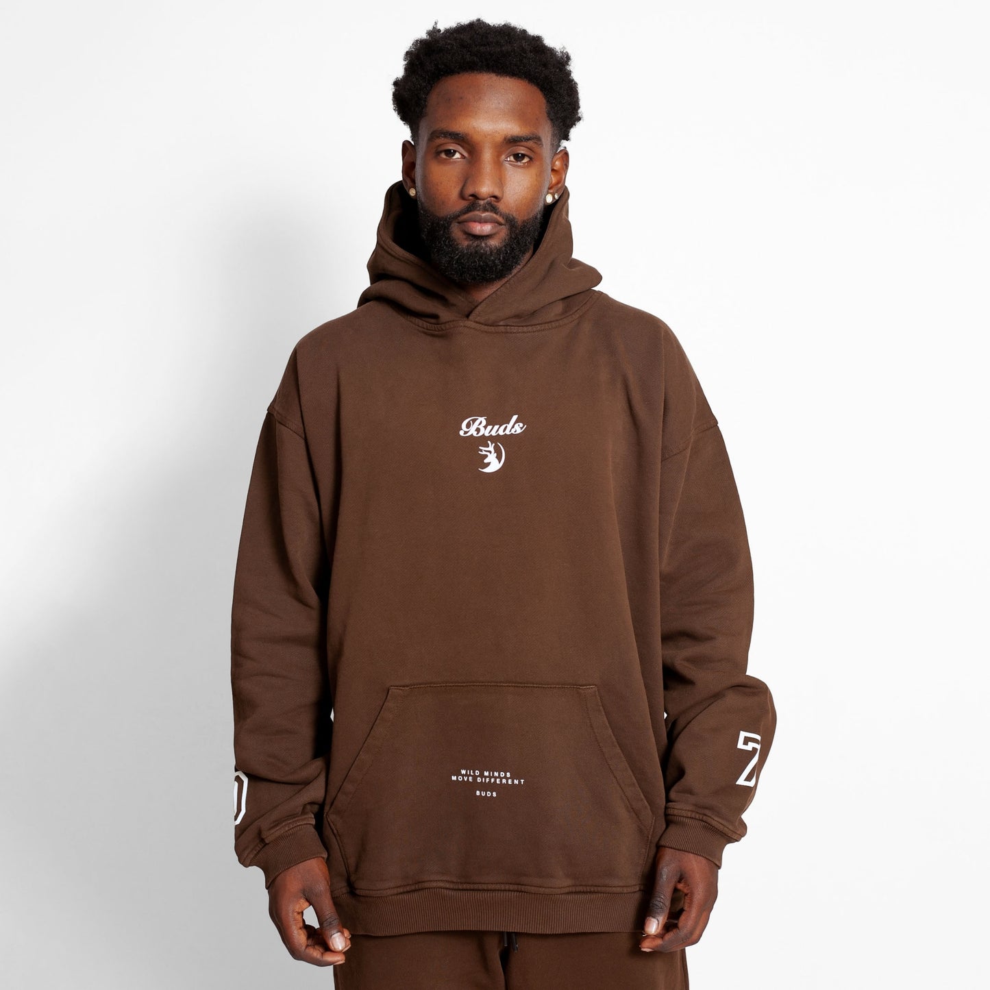 Buzo Hoodie Chocolate Tela Alto Gramaje 400G