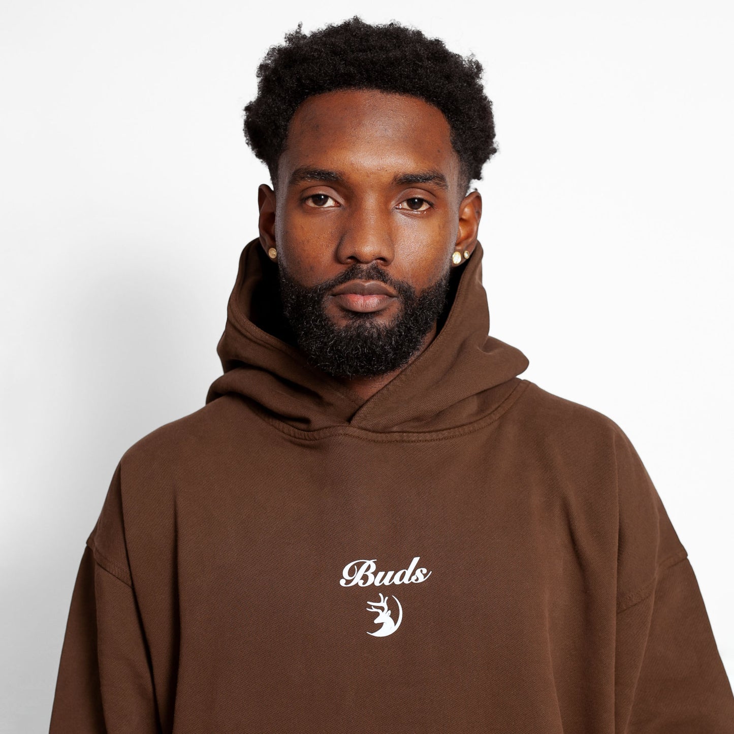 Buzo Hoodie Chocolate Tela Alto Gramaje 400G