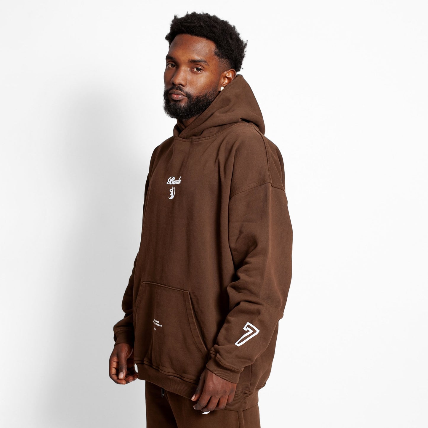 Buzo Hoodie Chocolate Tela Alto Gramaje 400G