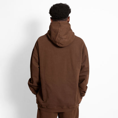 Buzo Hoodie Chocolate Tela Alto Gramaje 400G
