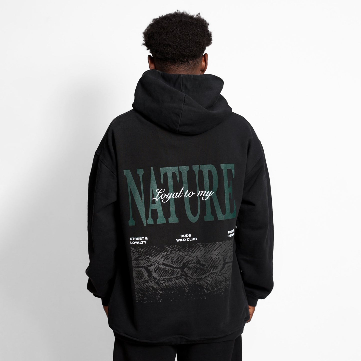 Buzo Hoodie Negro Tela Alto Gramaje 400G