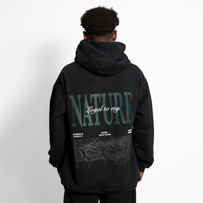 Buzo Hoodie Negro Tela Alto Gramaje 400G