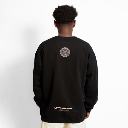Buzo Crewneck Negro Tela Alto Gramaje 400G
