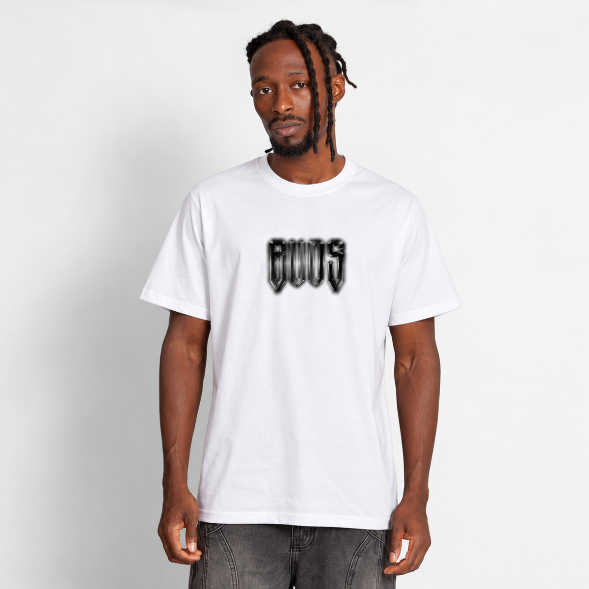 Camiseta Regular Fit Hombre Blanca Buds