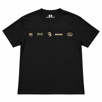Camiseta Regular Hombre Negra Buds