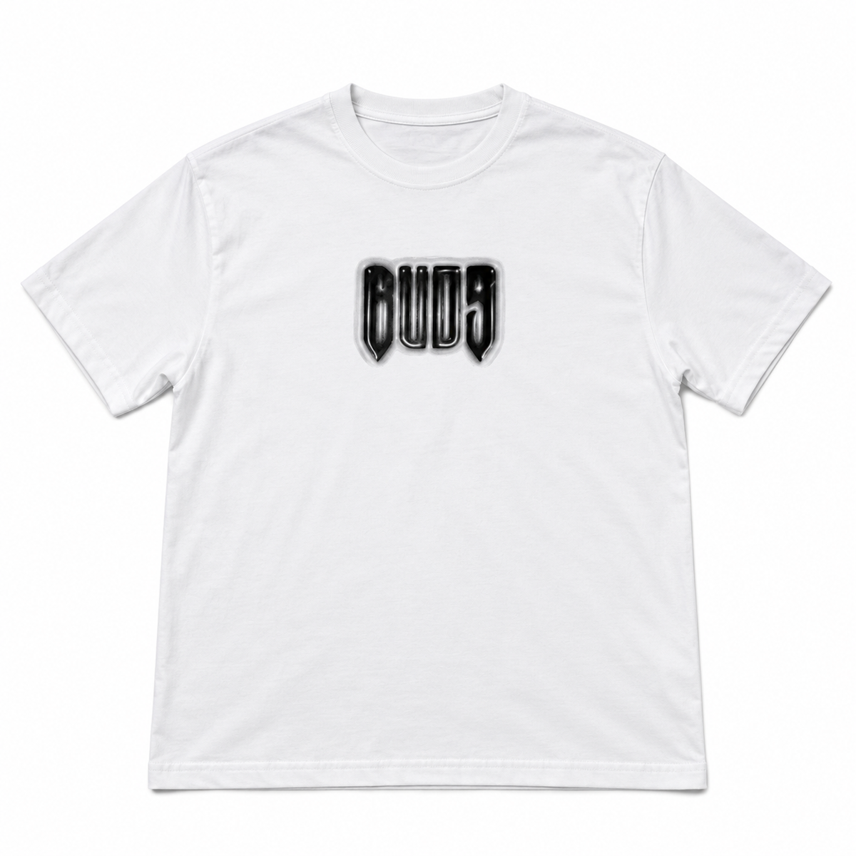 Camiseta Regular Fit Hombre Blanca Buds