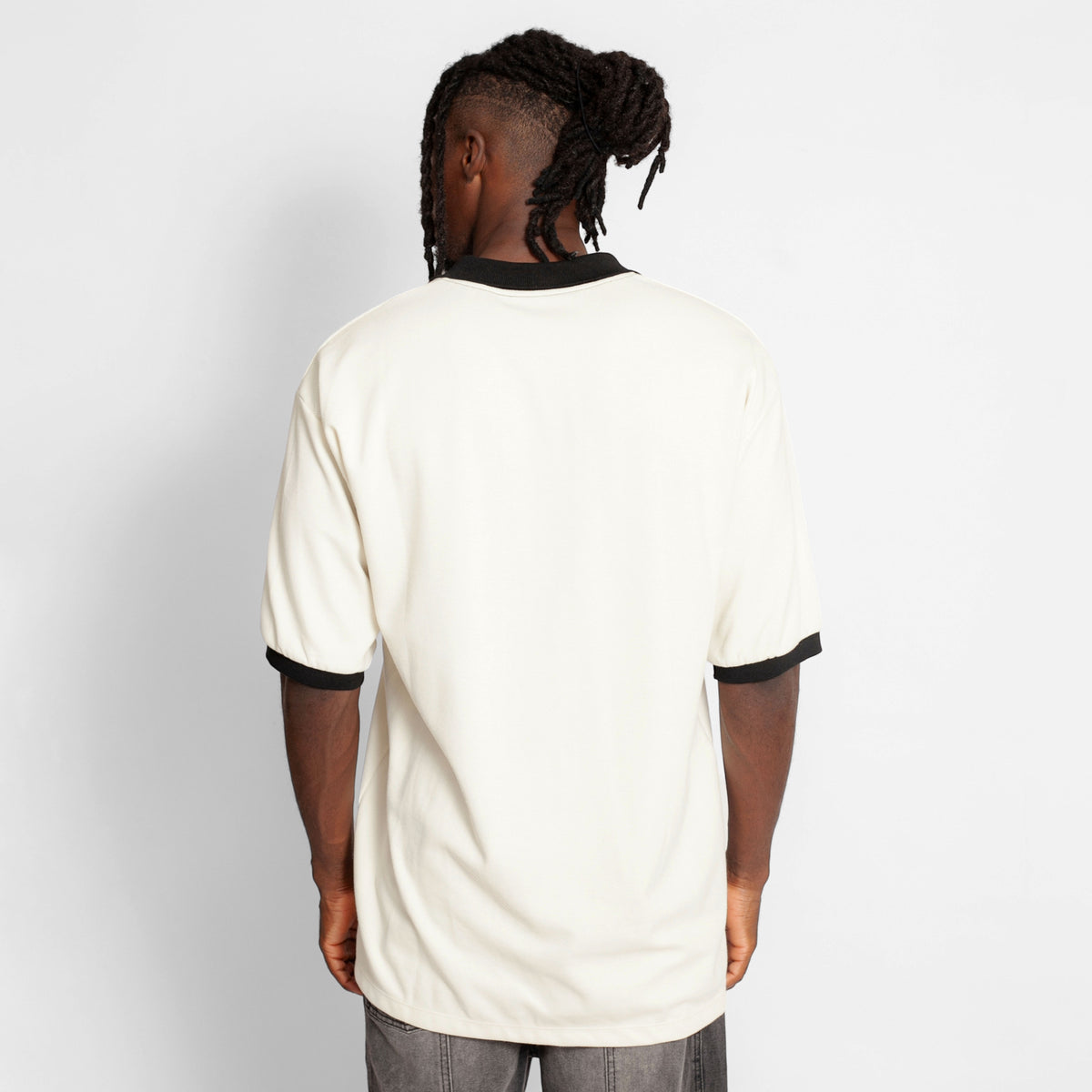 Camisa Oversize Polo Tela Galleta Beige Negro Buds