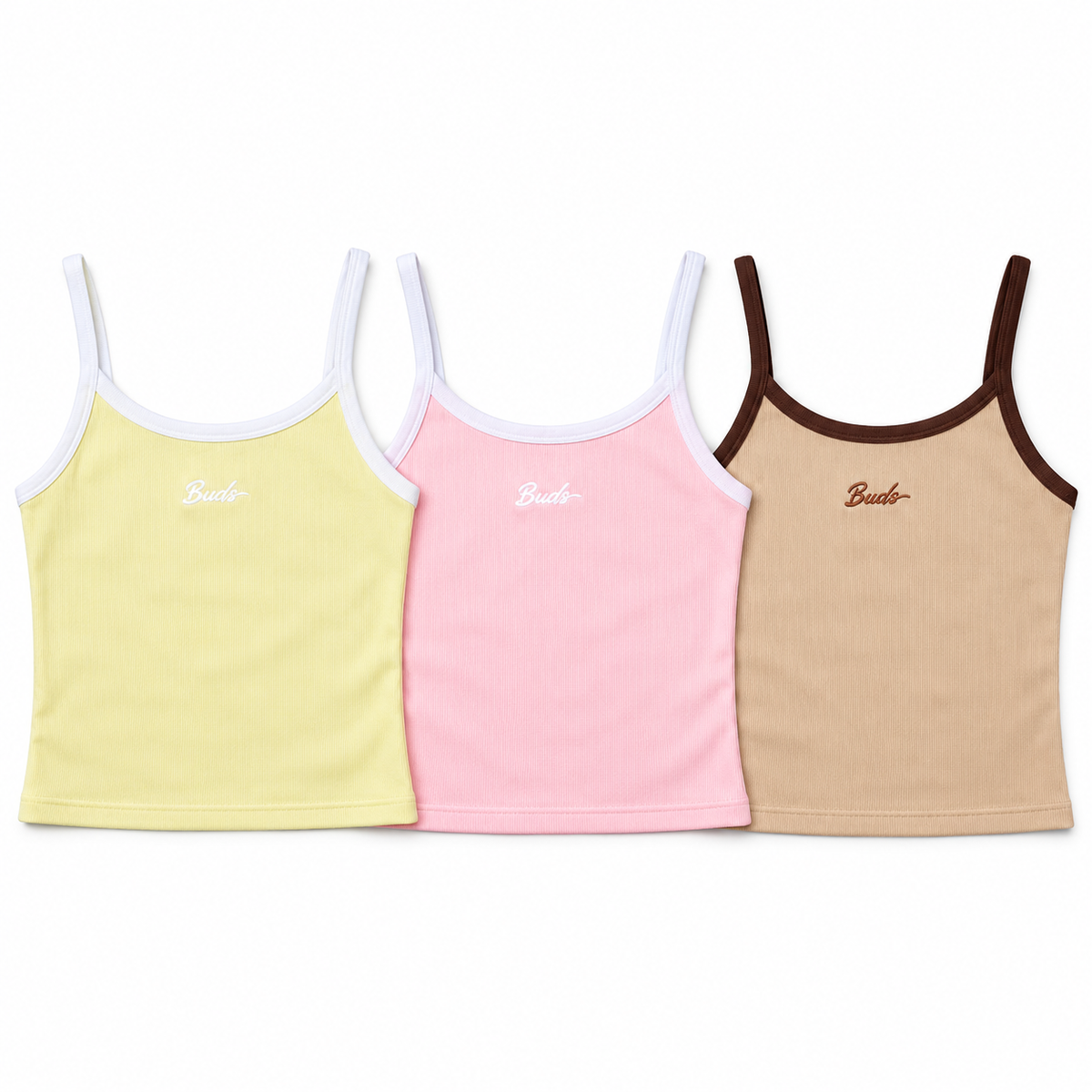 Pack 3 Camisas Rib Tiras Mujer