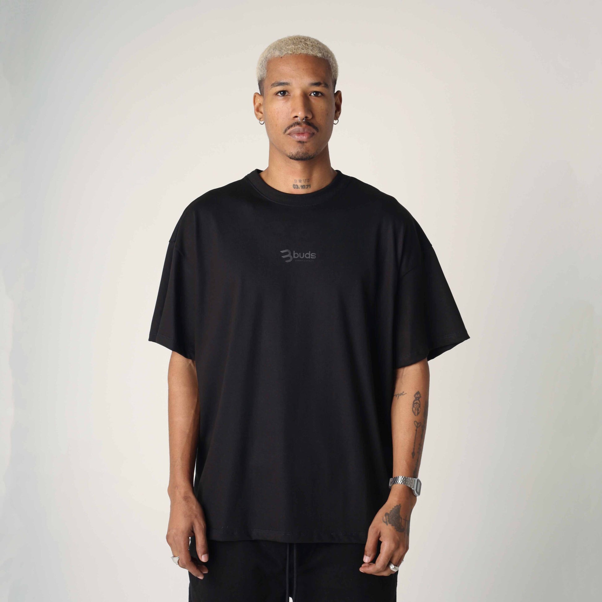 Camiseta Negra Oversize Hombre Blusa Camisa Oversize Manga Corta