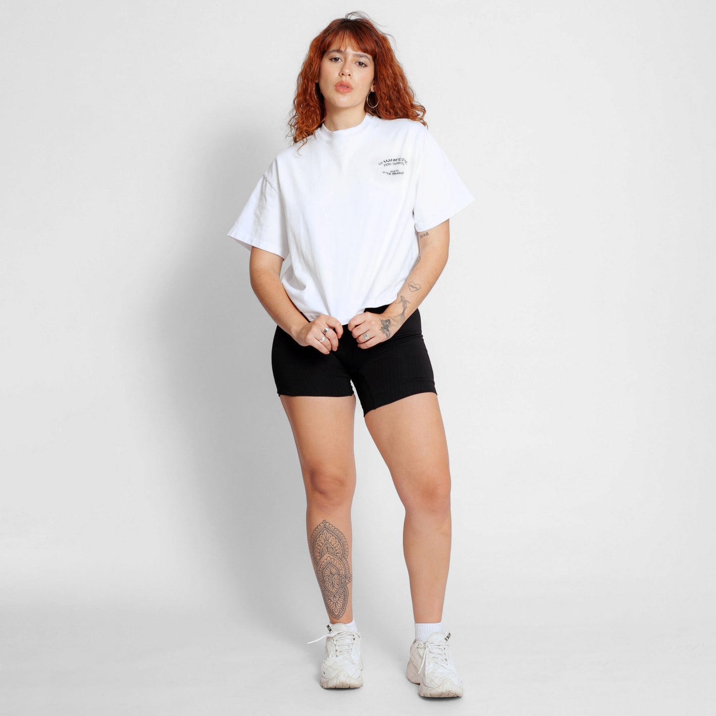 Camiseta Oversize Mujer Blanca Buds
