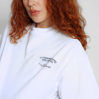 Camiseta Oversize Mujer Blanca Buds