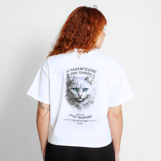 Camiseta Oversize Mujer Blanca Buds