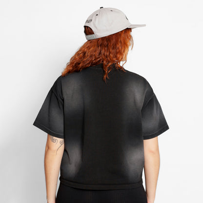 Camiseta Oversize Mujer Negra Degradé Buds