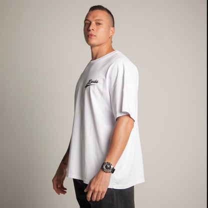 Camiseta Oversize Hombre Blanca Alto Gramaje 250G