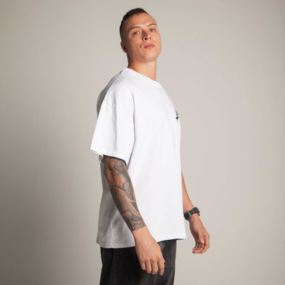 Camiseta Oversize Hombre Blanca Alto Gramaje 250G