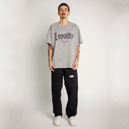 Camiseta Oversize Hombre Gris Toalla Alto Gramaje 250G