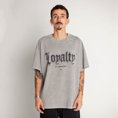 Camiseta Oversize Hombre Gris Toalla Alto Gramaje 250G