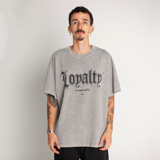 Camiseta Oversize Hombre Gris Toalla Alto Gramaje 250G