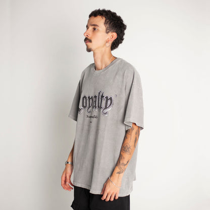Camiseta Oversize Hombre Gris Toalla Alto Gramaje 250G