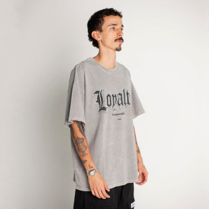 Camiseta Oversize Hombre Gris Toalla Alto Gramaje 250G