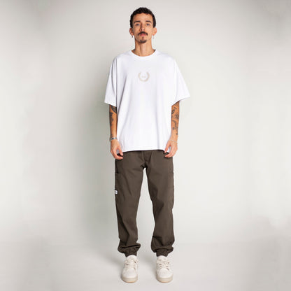 Camiseta Oversize Hombre Blanca Alto Gramaje 250G