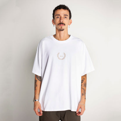 Camiseta Oversize Hombre Blanca Alto Gramaje 250G
