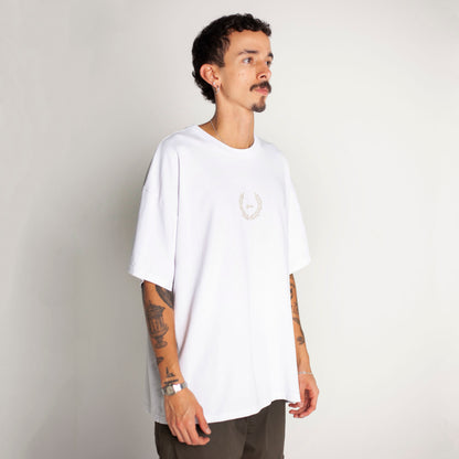 Camiseta Oversize Hombre Blanca Alto Gramaje 250G