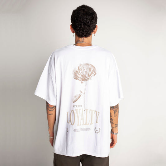 Camiseta Oversize Hombre Blanca Alto Gramaje 250G