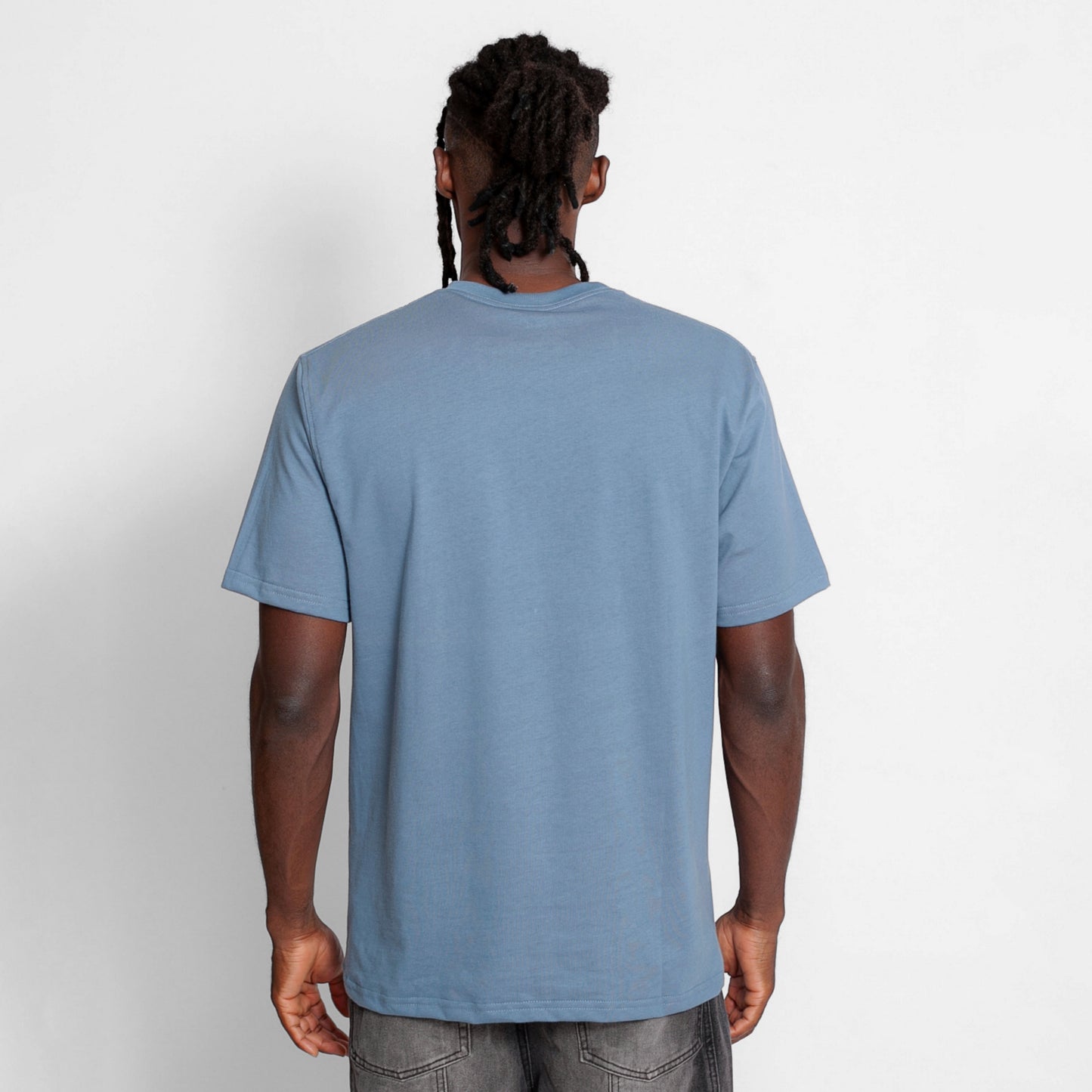 Camiseta Regular Hombre Azul Medio Buds