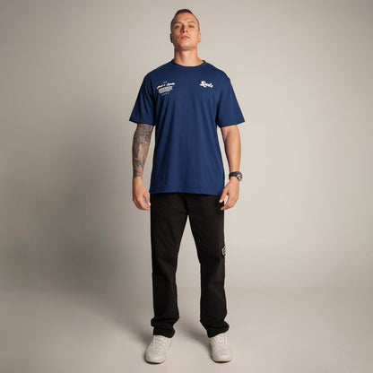 Camiseta Regular Hombre Azul Buds