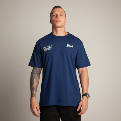 Camiseta Regular Hombre Azul Buds