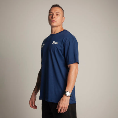 Camiseta Regular Hombre Azul Buds