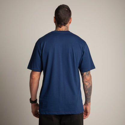 Camiseta Regular Hombre Azul Buds