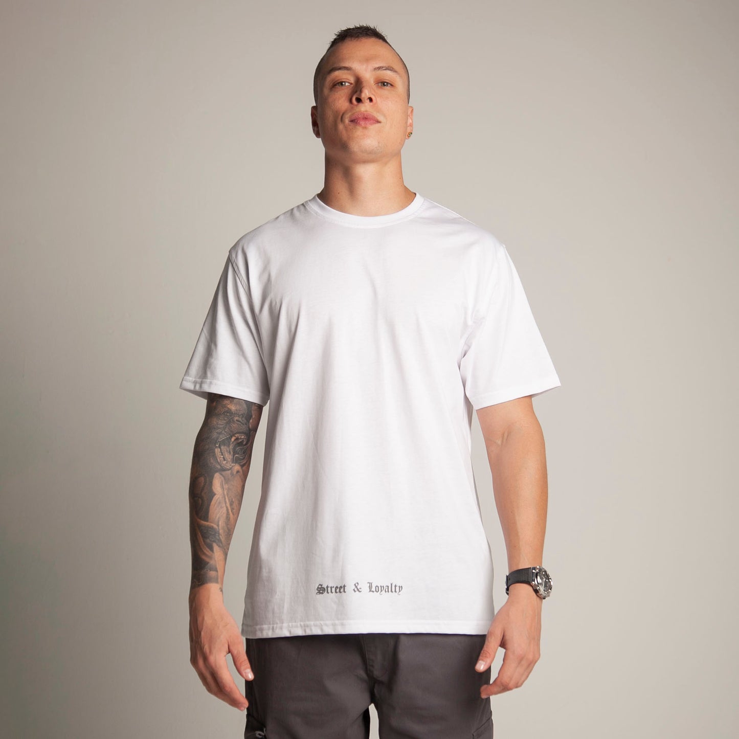 Camiseta Regular Hombre Blanca Buds