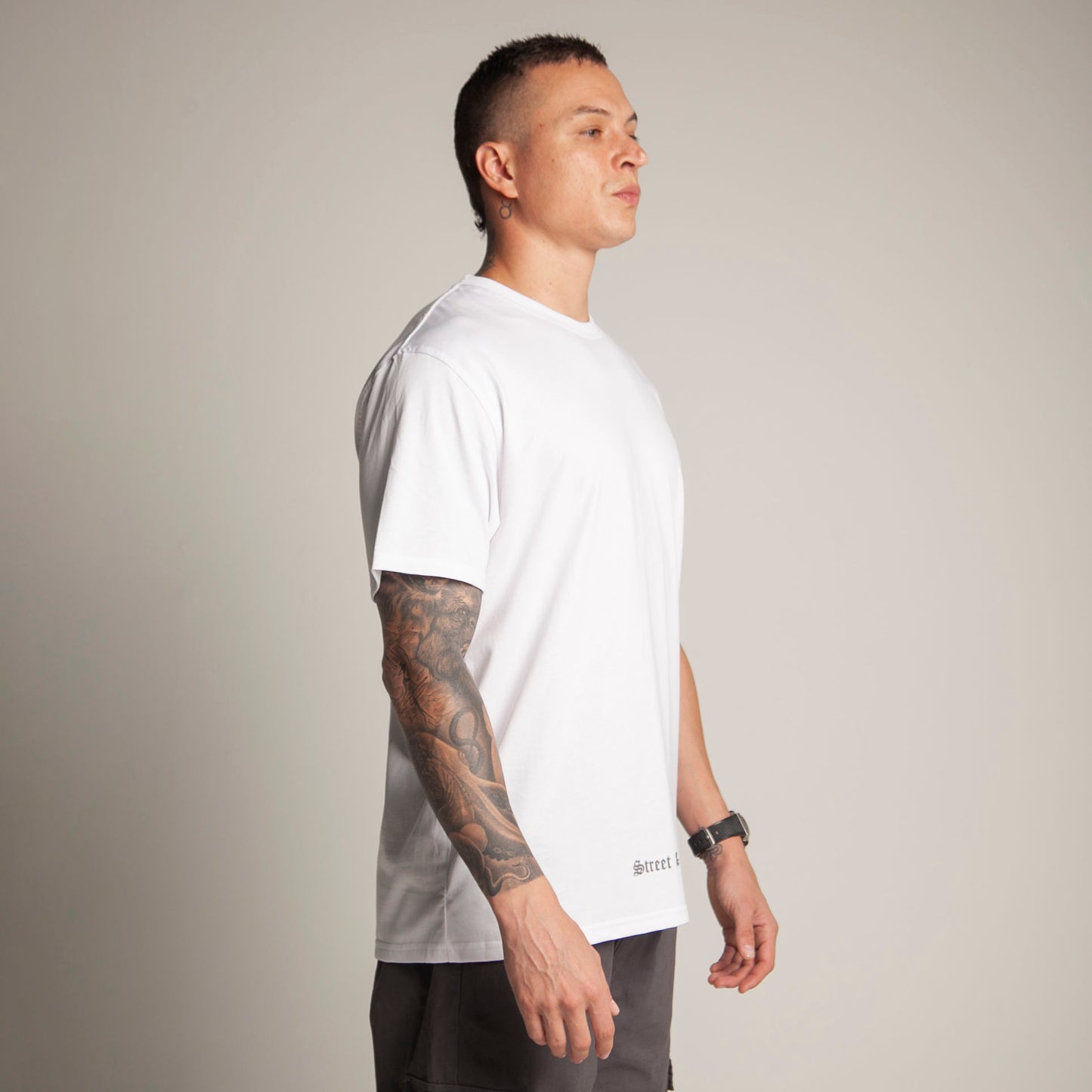 Camiseta Regular Hombre Blanca Buds