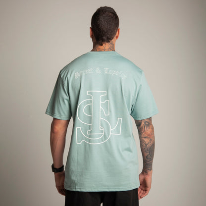 Camiseta Regular Hombre Azul Claro Buds