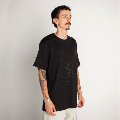 Camiseta Regular Fit Negra Buds