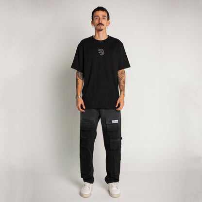 Camiseta Regular Fit Negra Buds