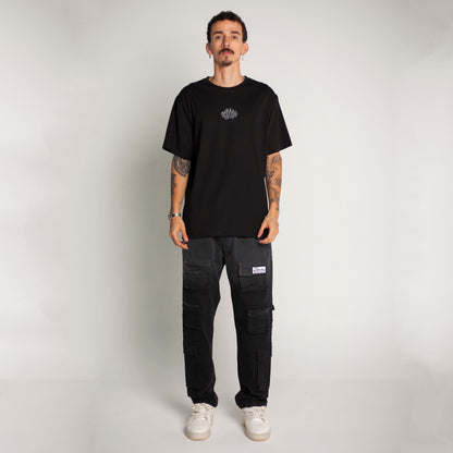 Camiseta Regular Fit Negra Buds