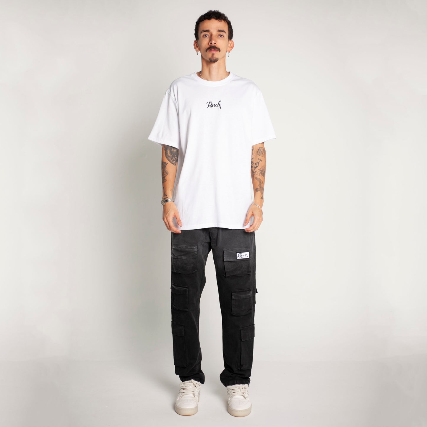 Camiseta Regular Fit Blanca Buds