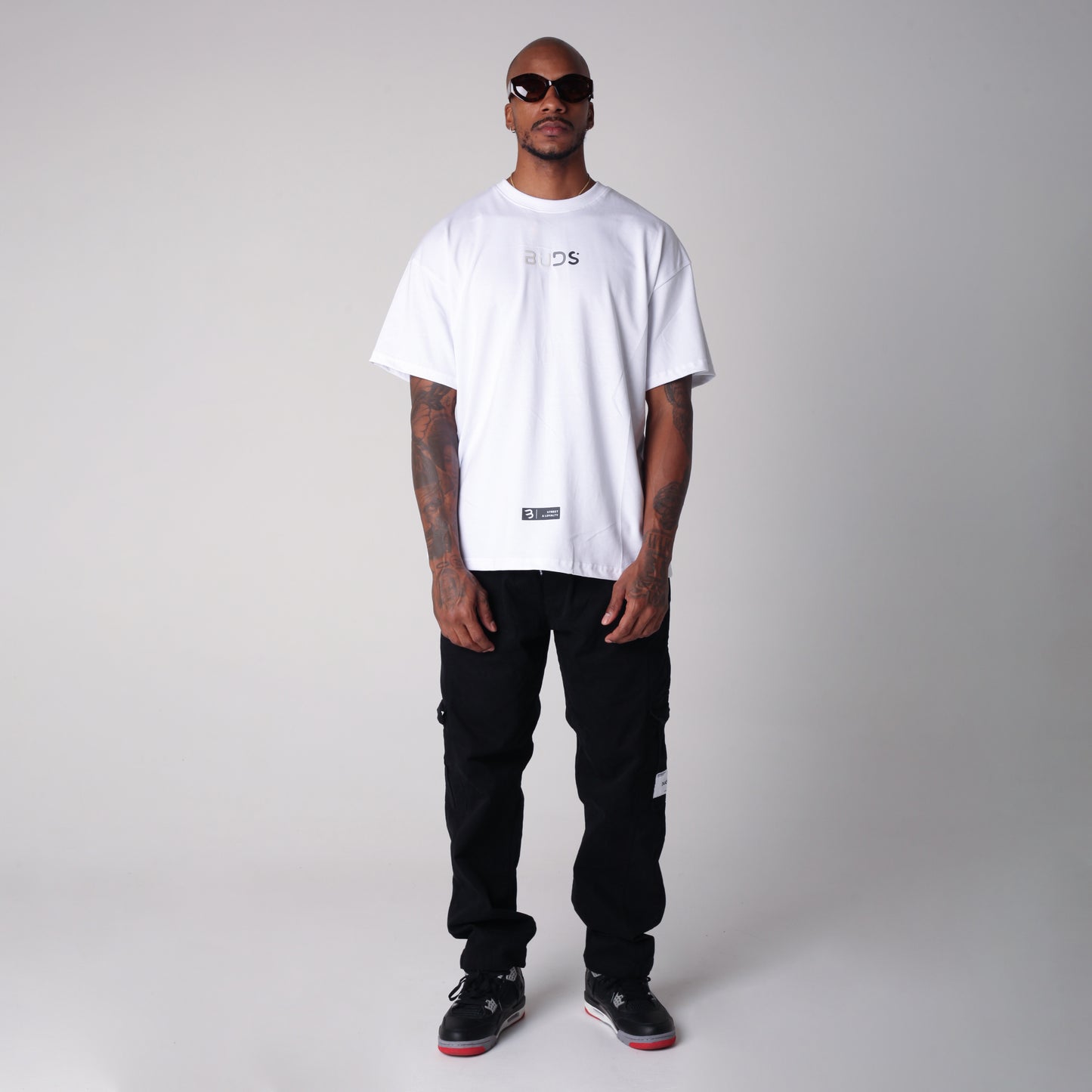 Camiseta Semi Oversize Hombre Blanca Alto Gramaje 250G