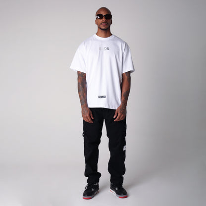 Camiseta Semi Oversize Hombre Blanca Alto Gramaje 250G