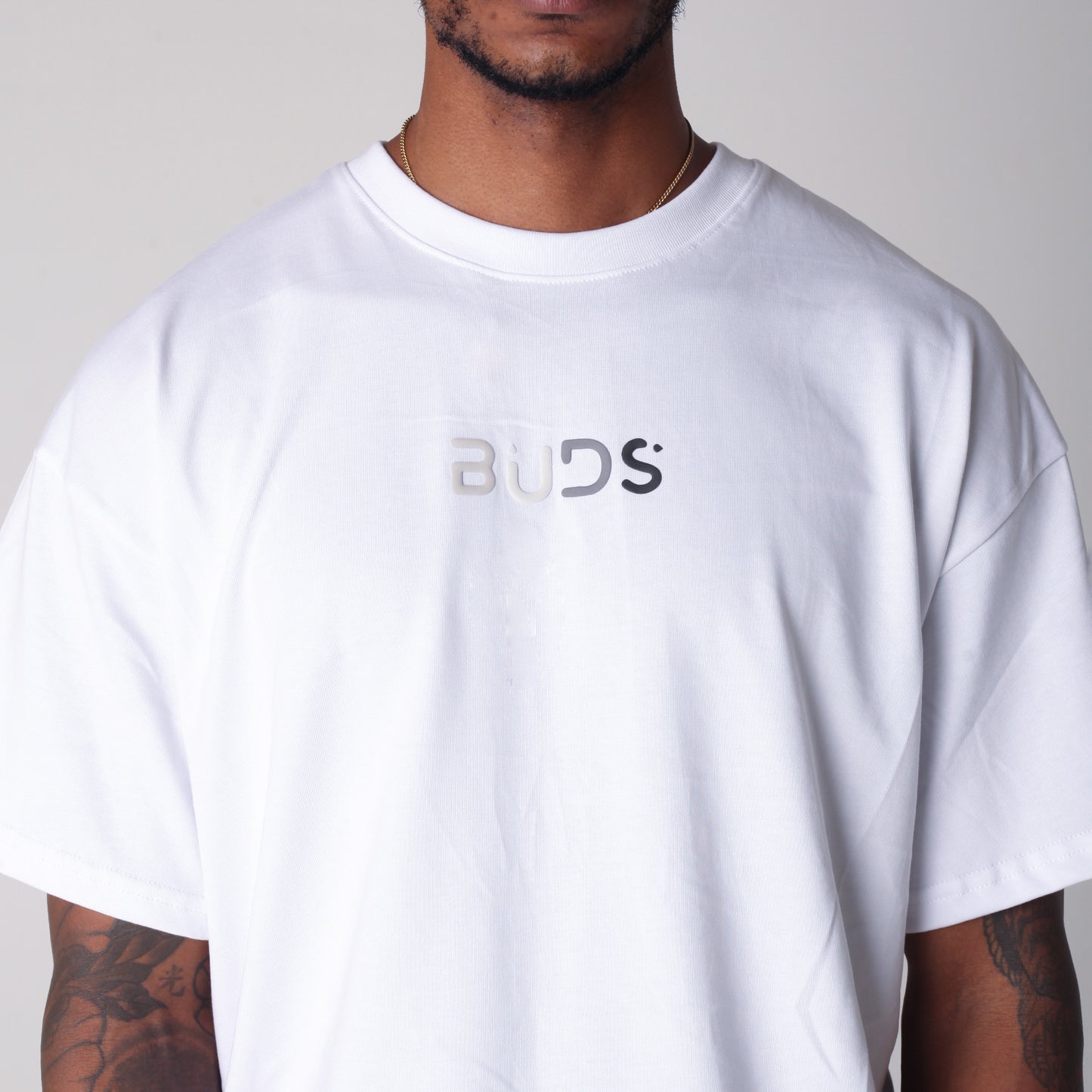 Camiseta Semi Oversize Hombre Blanca Alto Gramaje 250G
