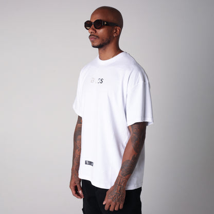 Camiseta Semi Oversize Hombre Blanca Alto Gramaje 250G